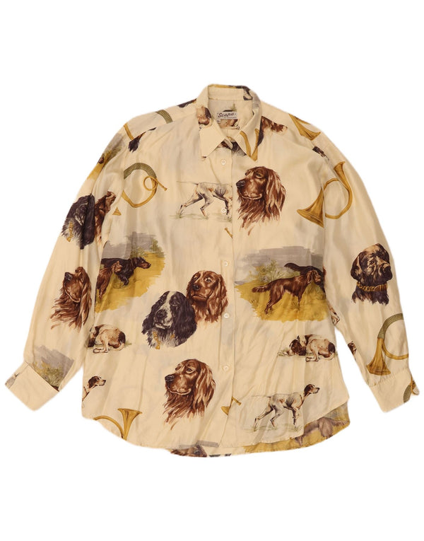 Scapa Γυναικείο πουκάμισο Oversized Μπλούζα EU 38 Medium Off White Animal print