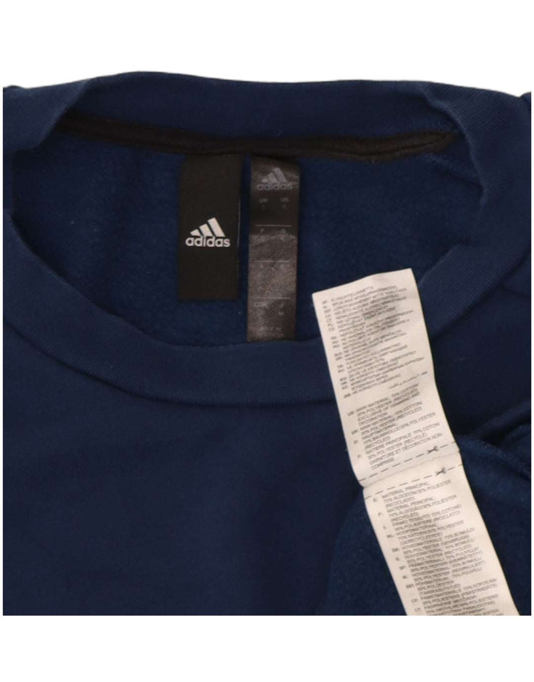 Adidas Mens Sweatshirt Jumper Small Navy Blue Cotton