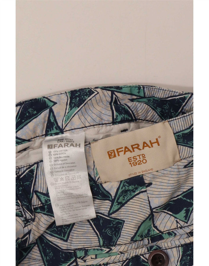 Farah Short Chino Homme W32 Medium Multicolore Géométrique Coton