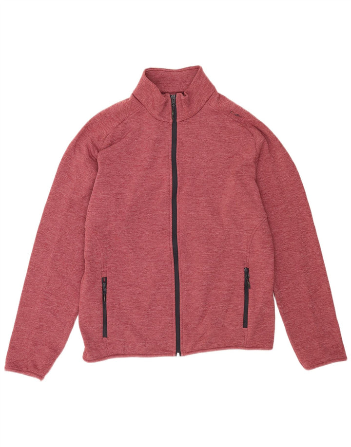 CMP Mens Tracksuit Top Jacket IT 54 XL Burgundy Flecked Polyester