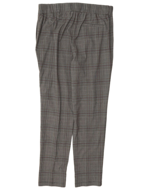 Marks & Spencer Pantalon décontracté pour femme UK 16 Large W38 L31 Gris à carreaux