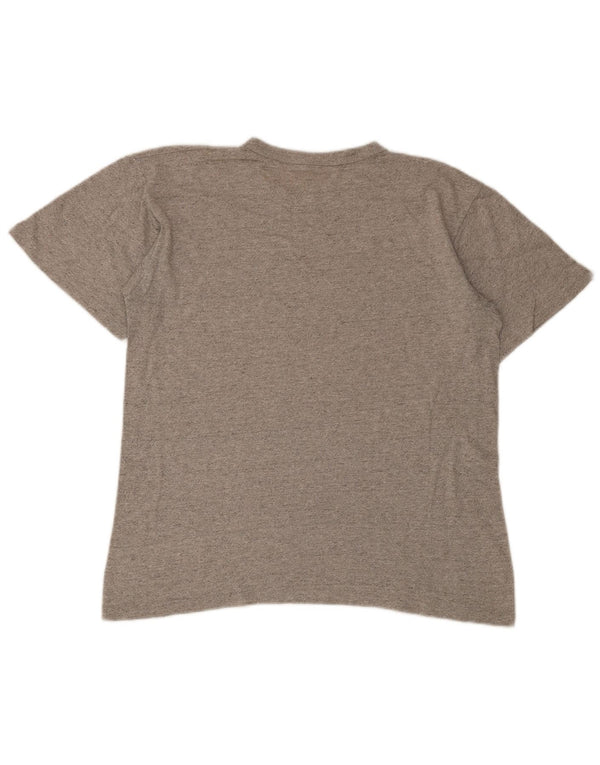Champion Mens Graphic T-Shirt Top Large Grey Flecked Cotton