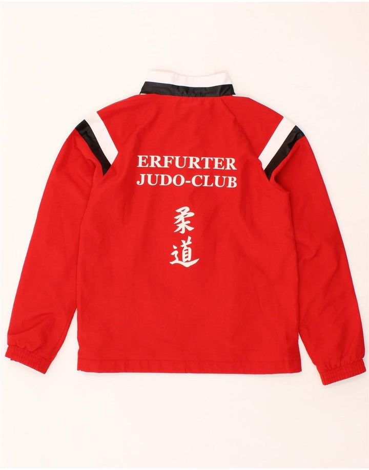 ADIDAS Boys Graphic Tracksuit Top Jacket 9-10 Years Medium Red Polyester Vintage Adidas and Second-Hand Adidas from Messina Hembry 