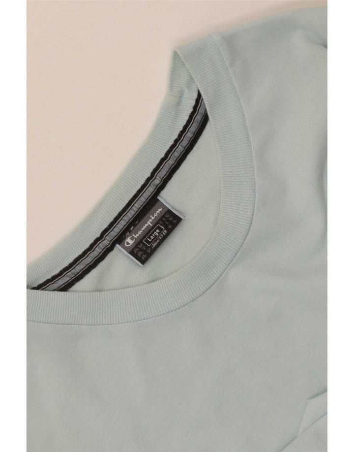Champion Mens Graphic T-Shirt Top Large Blue