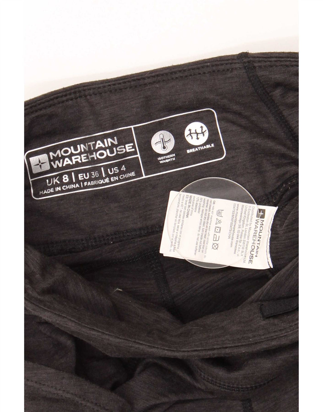 Mountain Warehouse Womens Leggings UK 8 Small Grey Polyester