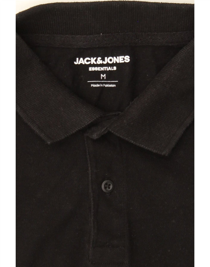 JACK & JONES Mens Polo Shirt Medium Black Cotton Vintage Jack & Jones and Second-Hand Jack & Jones from Messina Hembry 