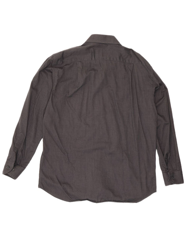 Roccobarocco Mens Shirt Size 40 15 3/4 Medium Grey Cotton