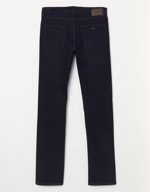 Jeans dritti da uomo Armani W34 L32 in cotone blu navy