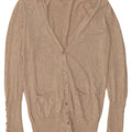 Maglione cardigan da donna Zara UK 12 Rayon beige medio