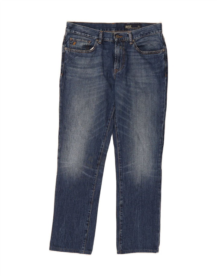 RIFLE Mens Straight Jeans W33 L30 Blue Cotton Vintage Rifle and Second-Hand Rifle from Messina Hembry 