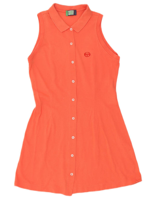 Sergio Tacchini Robe chemise sans manches pour femme IT 46 Large Orange