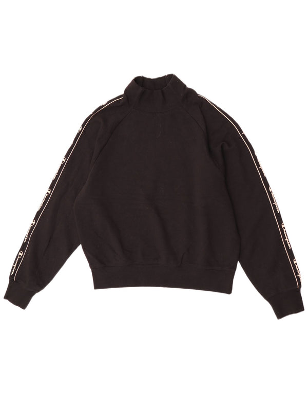 Champion Womens Graphic Sweatshirt Jumper UK 18 XL Black Cotton