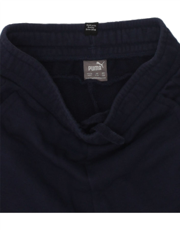 PUMA Boys Sport Shorts 7-8 Years Navy Blue | Vintage Puma | Thrift | Second-Hand Puma | Used Clothing | Messina Hembry 