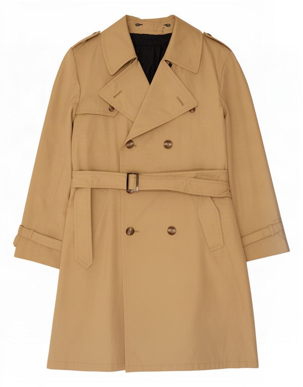 Trench da uomo vintage IT 50 grande in viscosa beige
