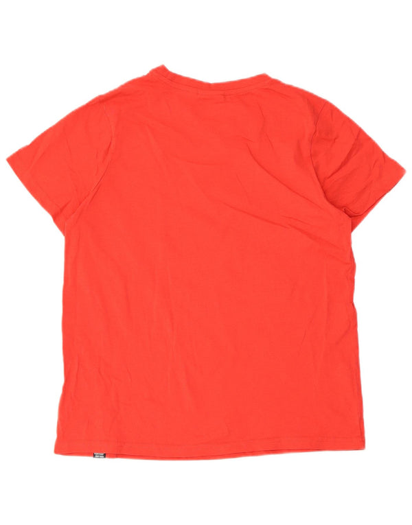 Ellesse Womens Graphic T-Shirt Top UK 10 Small Rote Baumwolle