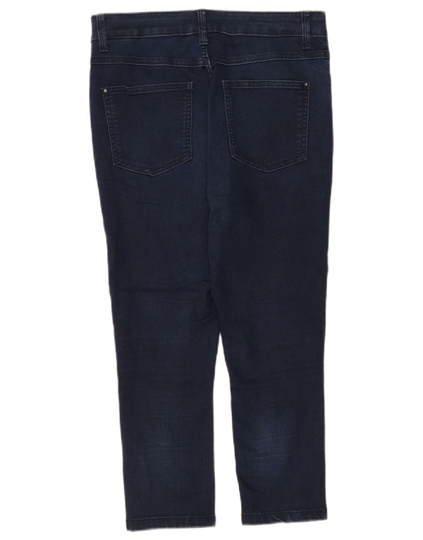 Marks & Spencer Jeans Capri para Mujer UK 10 Small W27 L21 Algodón Azul Marino