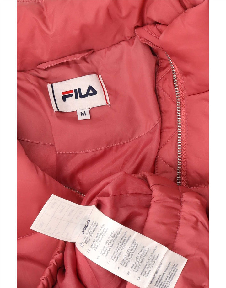 Fila Womens Loose Fit Padded Jacket UK 14 Medium Pink Polyester