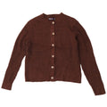 Marks & Spencer Womens Cardigan Sweater UK 14 Medium Brown Polyester