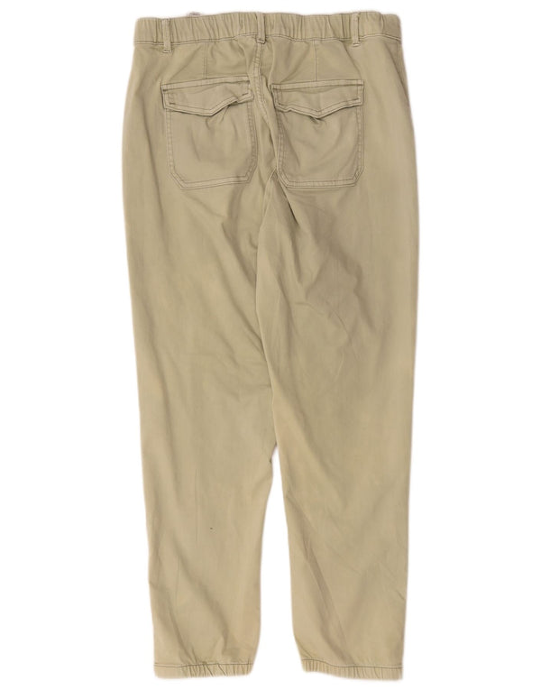 Marks & Spencer Womens High Waist Casual Trousers UK 14 large W32 L27 Khaki
