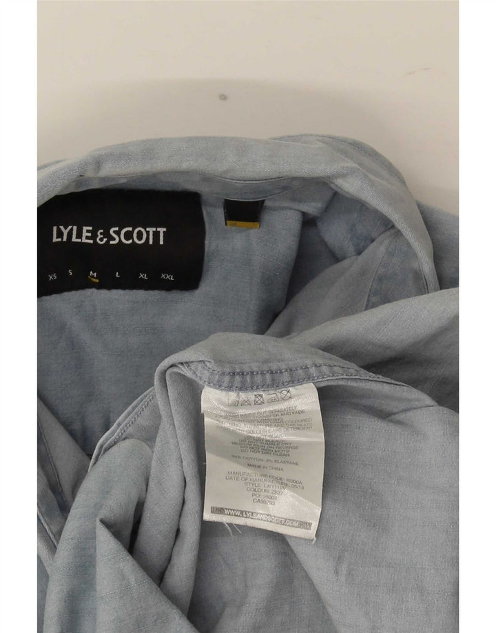 Lyle & Scott Mens Shirt Medium Blue Cotton
