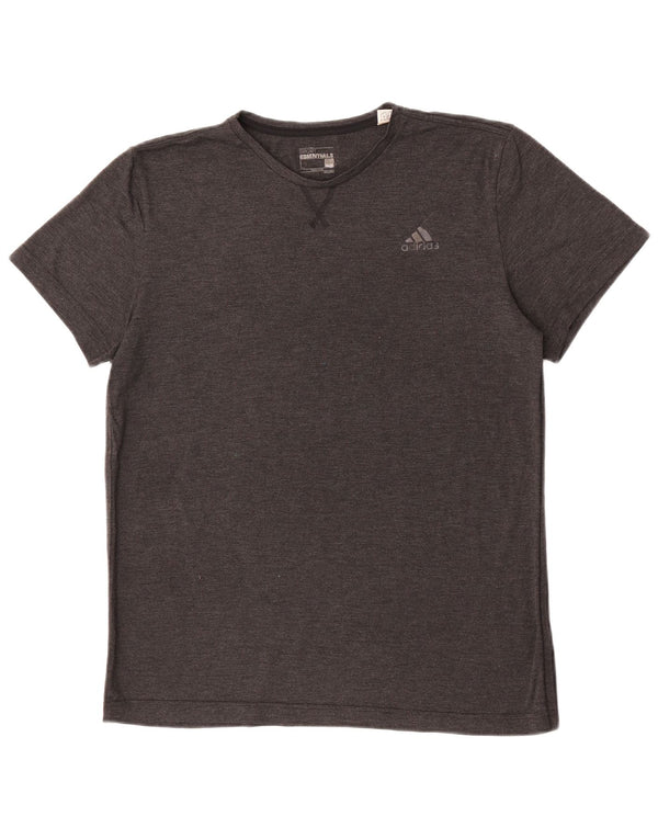 Adidas Herre Climalite T-Shirt Top Stor Grå Polyester