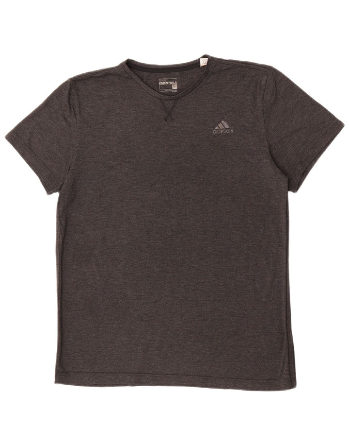Adidas Mens Climalite T-Shirt Top Large Grey Polyester