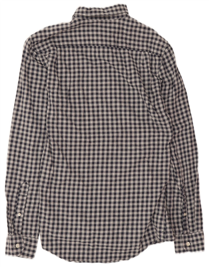 Jack Wills Mens Shirt XS Navy Blue Gingham Cotton