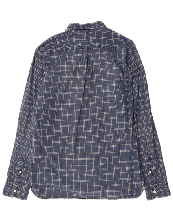 Camicia da uomo Levi's Large in cotone a quadri blu navy