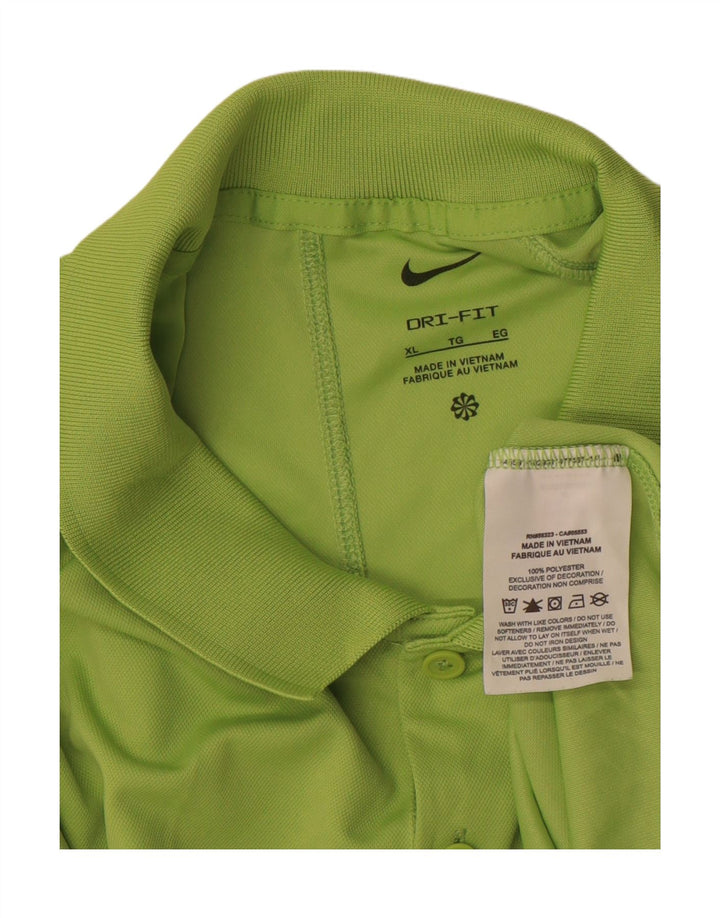 NIKE Mens Big & Tall Polo Shirt XL Green Polyester