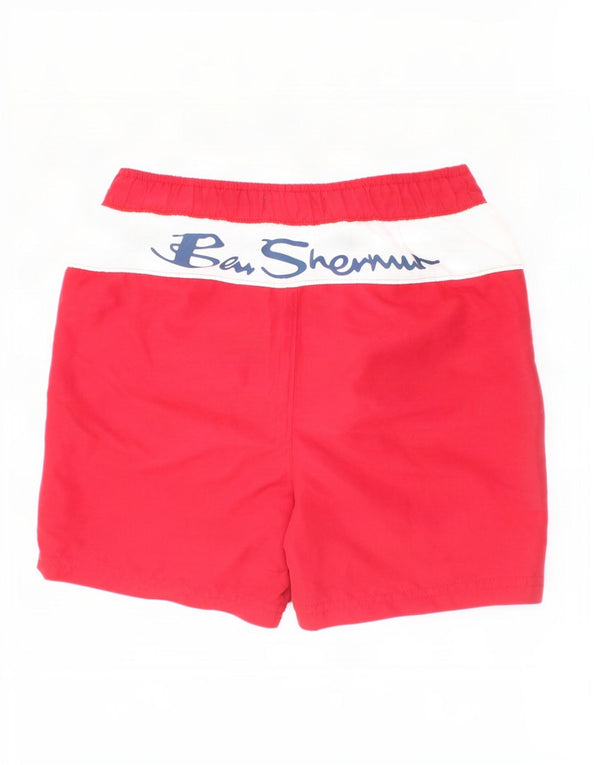 Chłopięce spodenki kąpielowe Ben Sherman z grafiką, 7-8 lat, w kolorze czerwonym