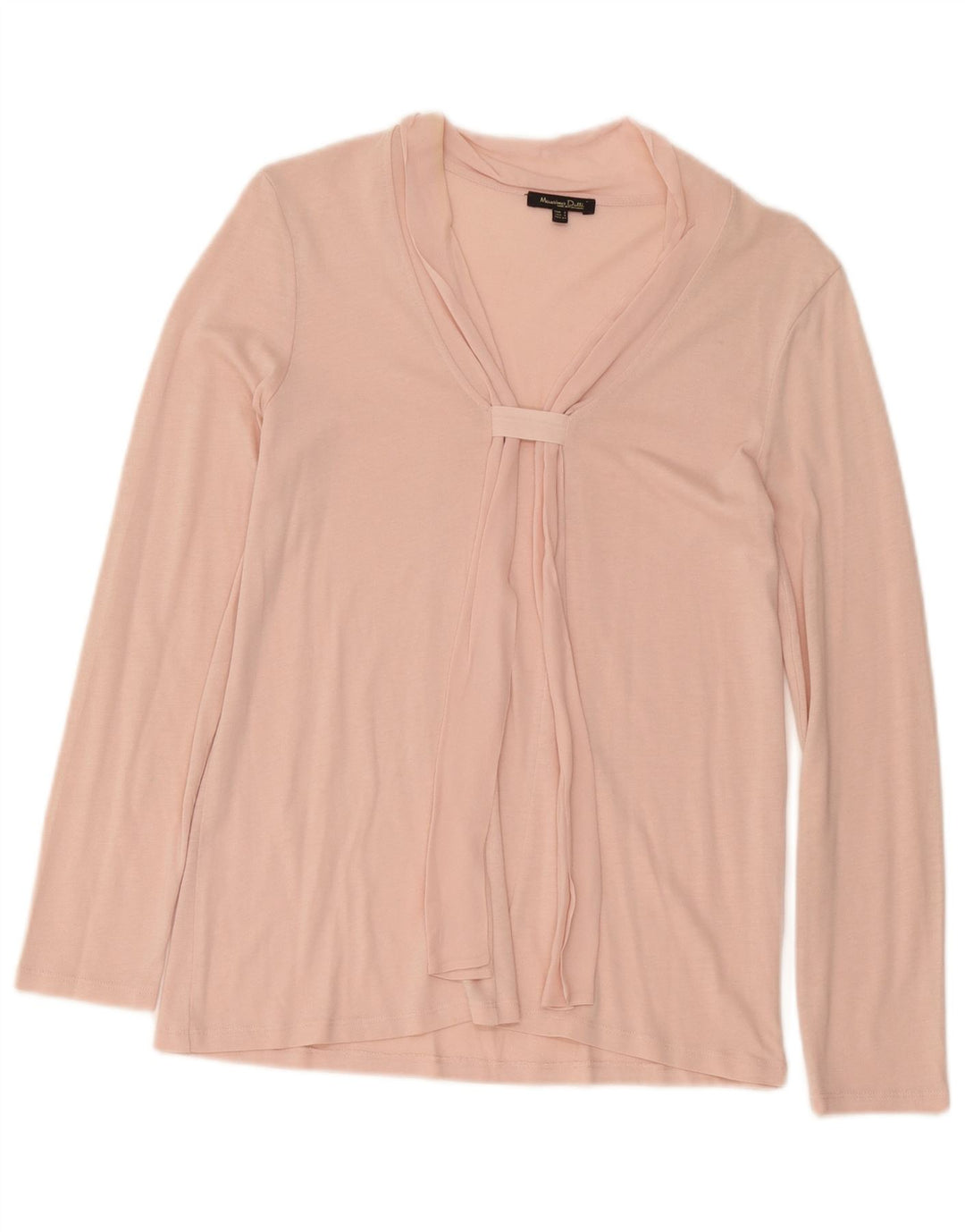 Massimo Dutti Womens Long Sleeve Blouse Top UK 10 Small Pink
