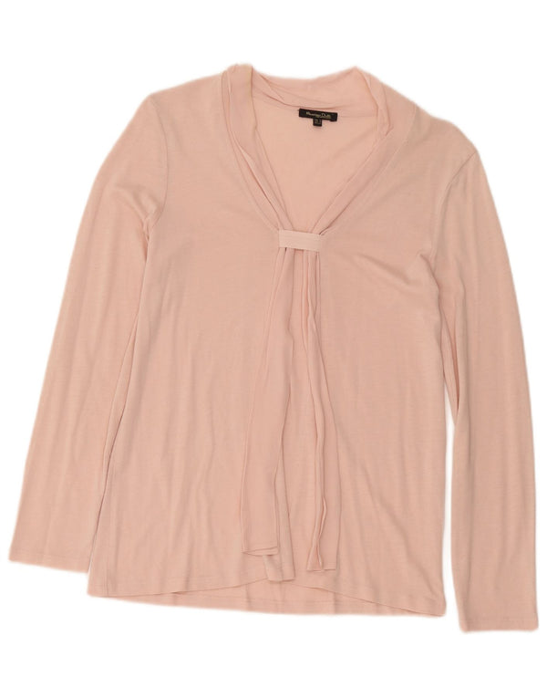 Massimo Dutti Damen Langarmblusenoberteil UK 10 Small Pink