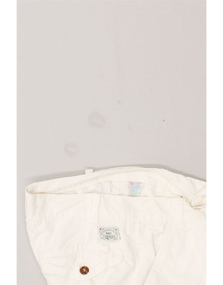 CARRERA Womens Chino Shorts W28  Medium  White Cotton | Vintage Carrera | Thrift | Second-Hand Carrera | Used Clothing | Messina Hembry 