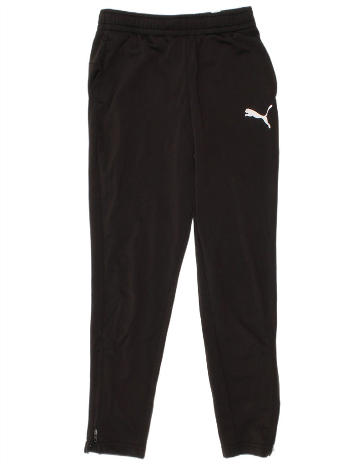 Puma Boys Tracksuit Trousers 7-8 Years Black Polyester