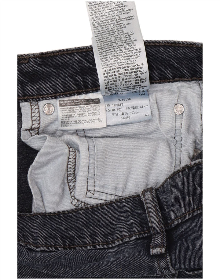 Levi's Mens Slim Jeans W34 L30 Navy Blue Cotton