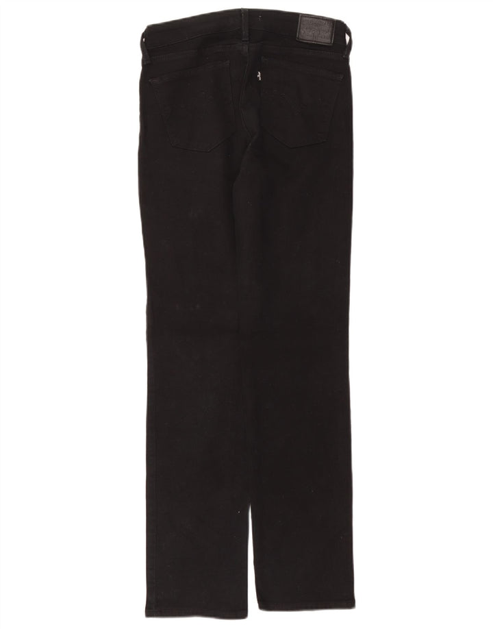 Levi's Dame 714 Straight Jeans W26 L30 Sort Bomuld