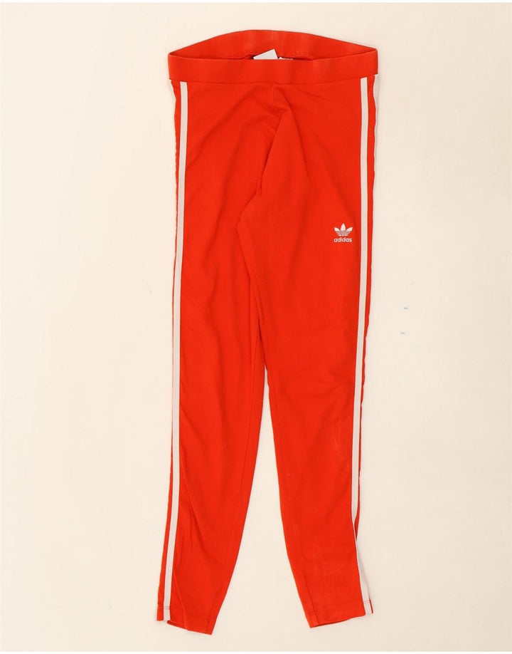 ADIDAS Womens Leggings UK 8 Small  Red Cotton Vintage Adidas and Second-Hand Adidas from Messina Hembry 