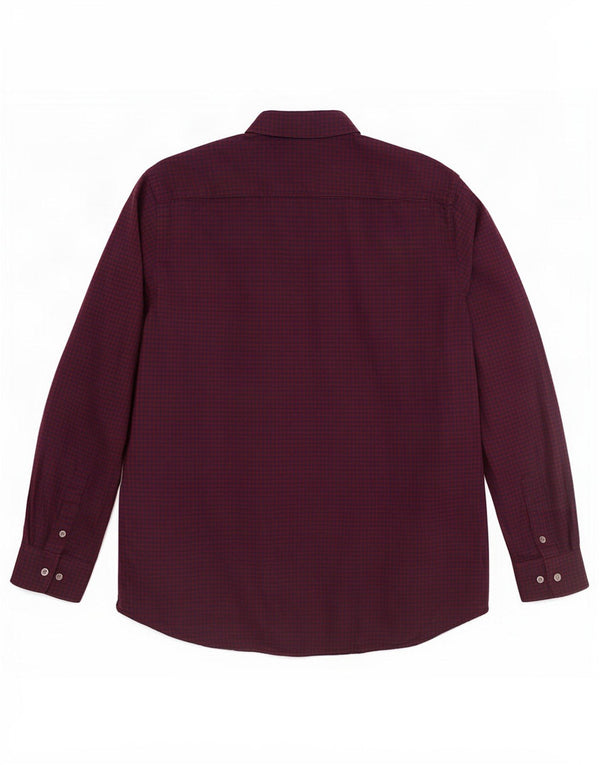 French Connection Herre Slim Fit skjorte XL Bourgogne ternet bomuld