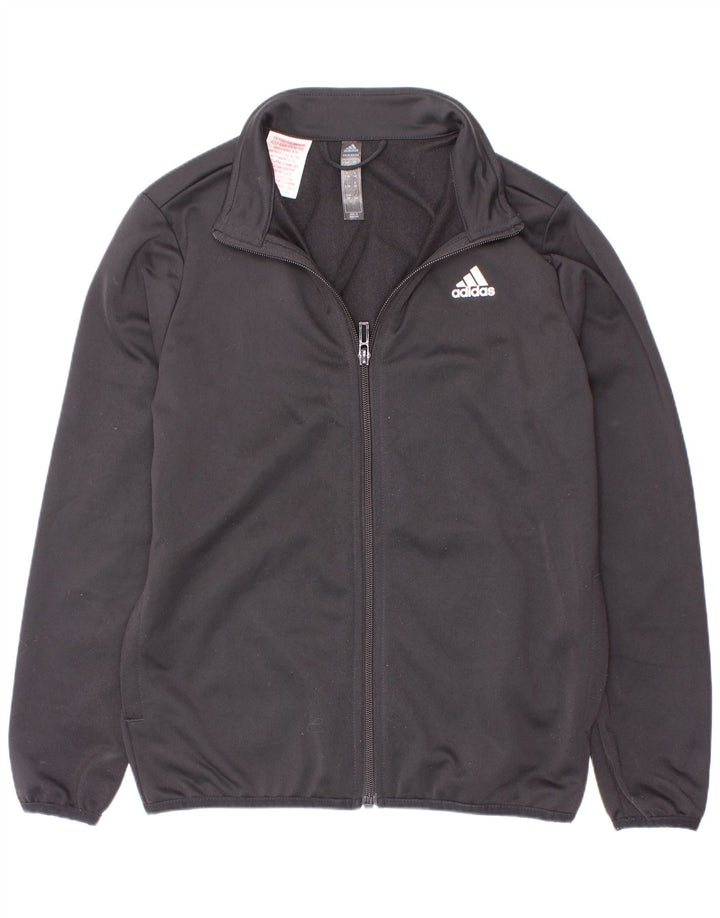 Adidas drenge grafisk træningsdragt topjakke 9-10 år sort polyester