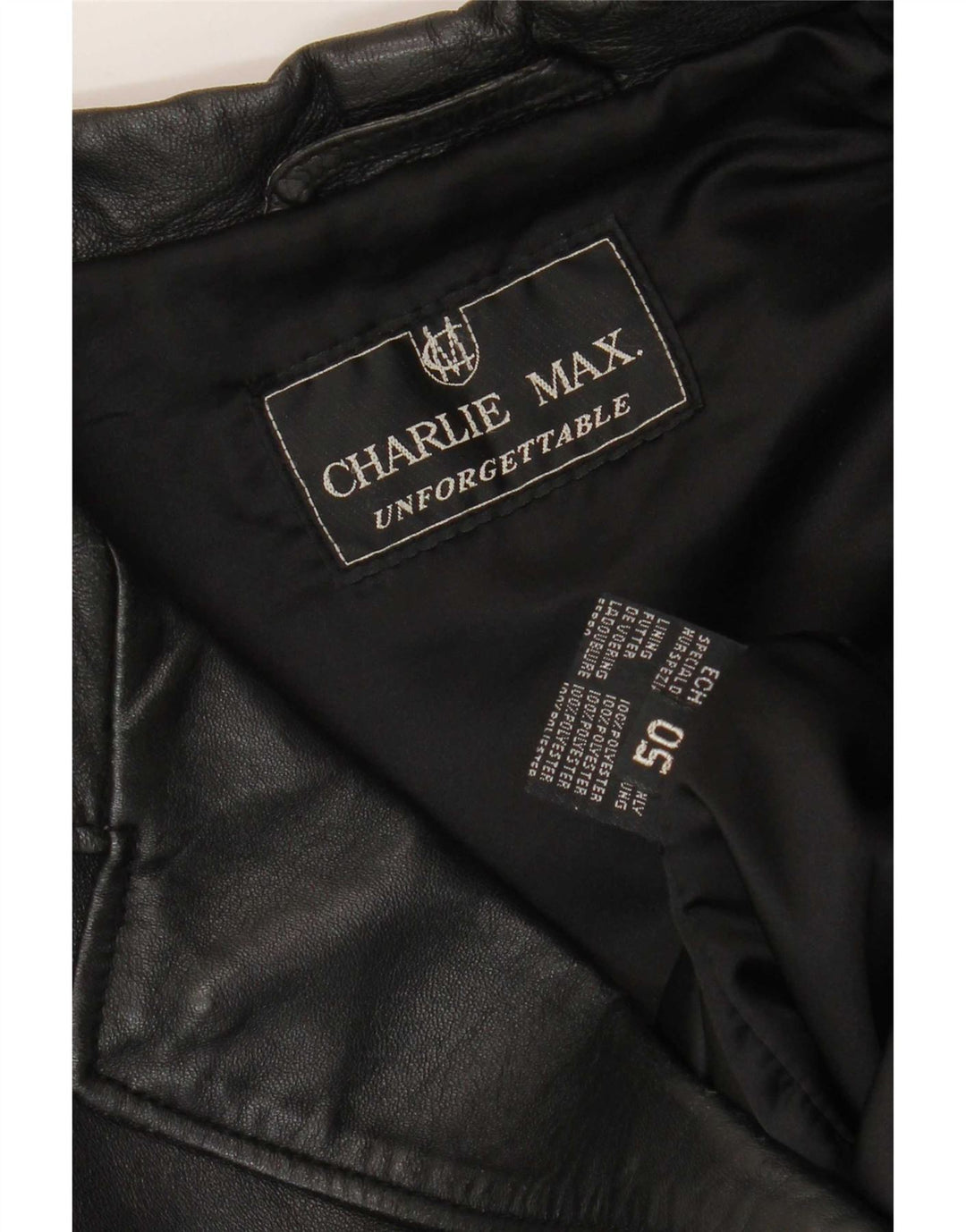 Vintage hombres 3 botones cuero Blazer chaqueta IT 50 grande negro