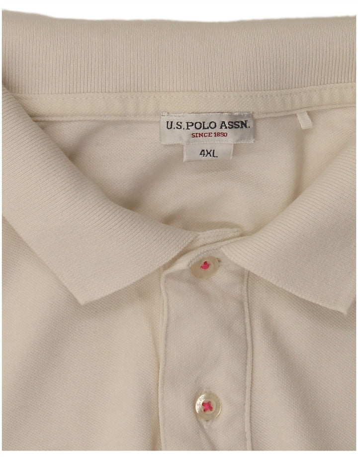 U.S. Polo Assn. Mens Graphic Polo Shirt 4XL White