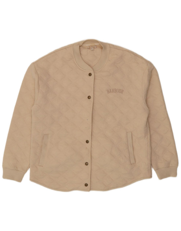 Barbour Damen Übergroße Steppjacke UK 10 Small Beige Baumwolle