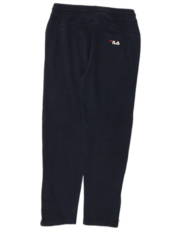 Fila Mens Tracksuit Trousers Medium  Navy Blue Cotton