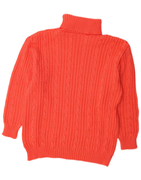 Vintage Womens Roll Neck Jumper Sweater UK 16 Large Red