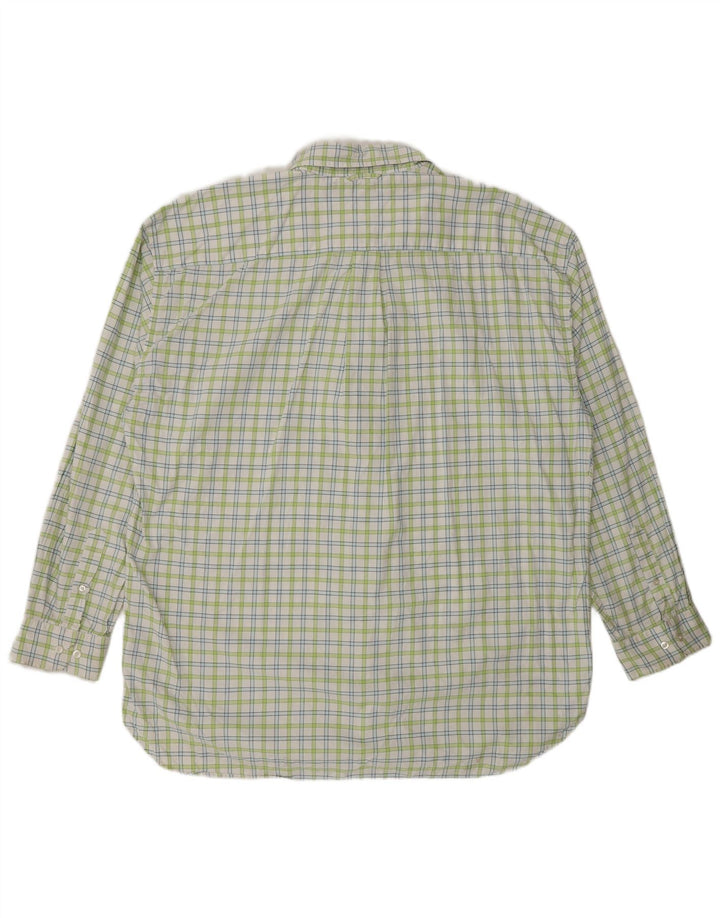 TOMMY HILFIGER Mens Shirt 2XL Green Check Cotton