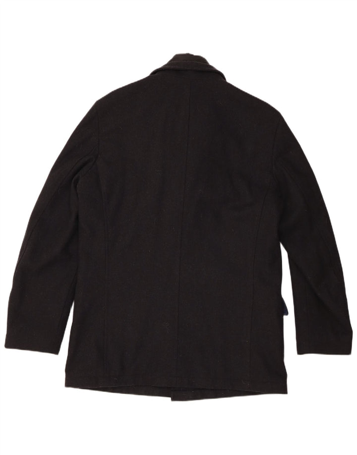 Pierre Cardin Mens Windbreaker Coat IT 50 Large Navy Blue Wool