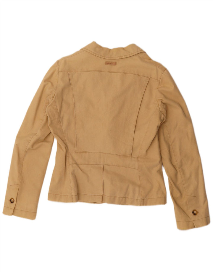 Marlboro Classics Womens 3 Button Blazer Jacket EU 46 XL Beige Cotton