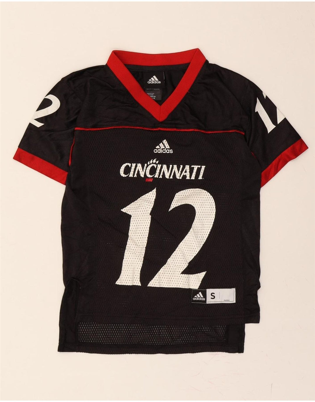 ADIDAS Boys Cincinnati Graphic T-Shirt Top 7-8 Years Small Black Polyester Vintage Adidas and Second-Hand Adidas from Messina Hembry 