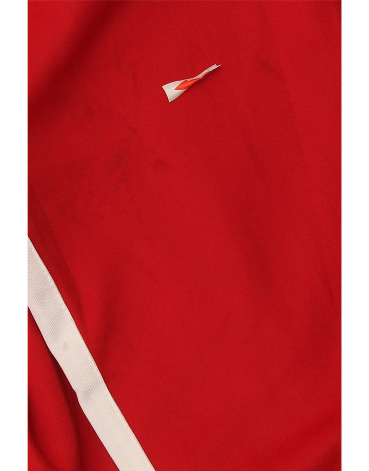 Zara Mens Treino Top Jaqueta Grande Poliéster Colorblock Vermelho