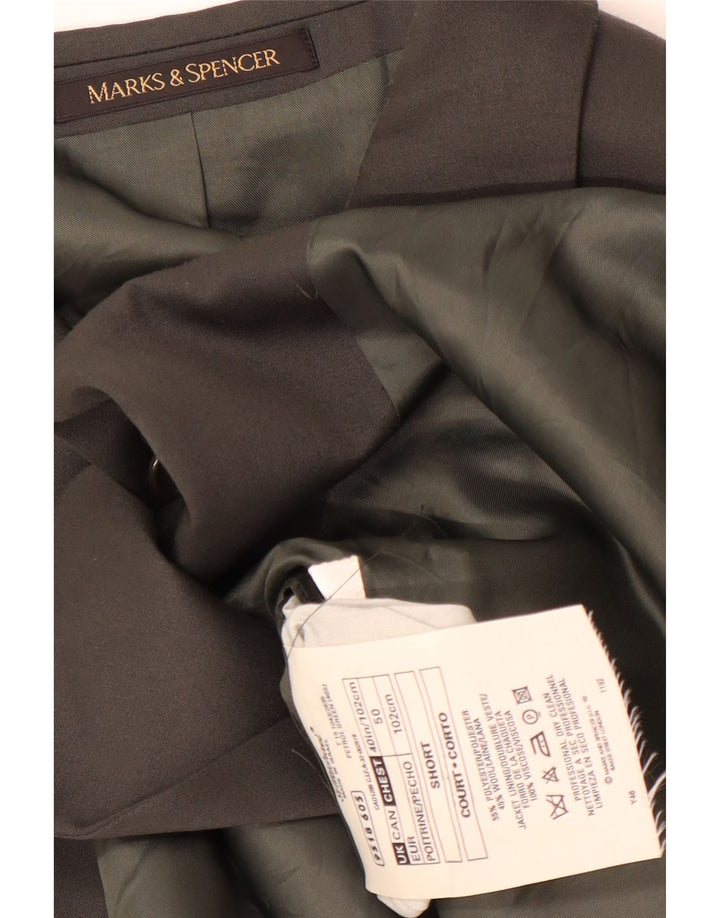Marks & Spencer Mens Double Breasted Blazer Jacket EU 50 Large Khaki